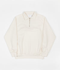 Parlez Tonal Heavyweight 1/4 Zip Sweatshirt - Off-White