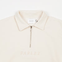 Parlez Tonal Heavyweight 1/4 Zip Sweatshirt - Off-White thumbnail