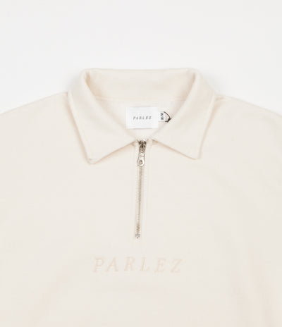 Parlez Tonal Heavyweight 1/4 Zip Sweatshirt - Off-White