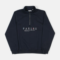 Parlez Wear 1/4 Zip Sweatshirt - Navy thumbnail