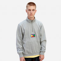 Parlez x Flatspot Hanuman 1/4 Zip Sweatshirt - Heather Grey thumbnail