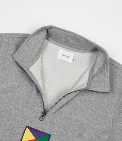 Parlez x Flatspot Hanuman 1/4 Zip Sweatshirt - Heather Grey