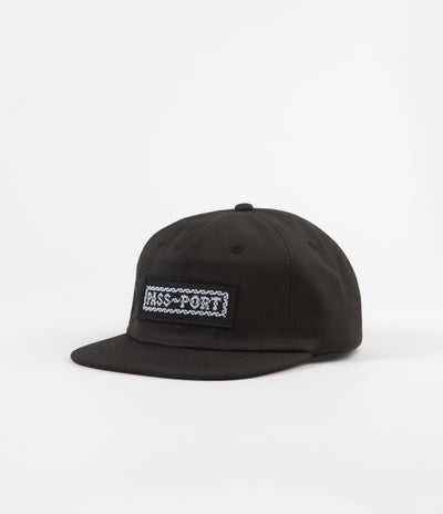 Pass Port Barbs 5 Panel Cap - Black