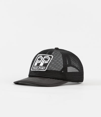 Pass Port Bolt Trucker Cap - Black / White