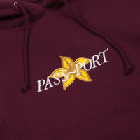 Pass Port Daffodil Applique Hoodie - Maroon thumbnail