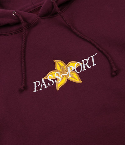 Pass Port Daffodil Applique Hoodie - Maroon