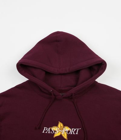 Pass Port Daffodil Applique Hoodie - Maroon