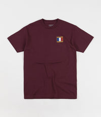 Pass Port France T-Shirt - Burgundy