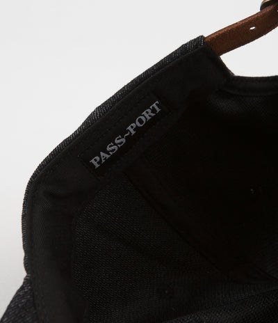 Pass Port Full Time 5 Panel Cap - Black