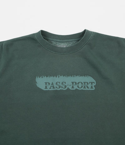 Pass Port Icy Hot Puff Pigment Dyed Crewneck Sweatshirt   - Alpine Green