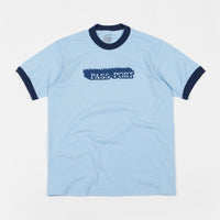 Pass Port Icy Hot Ringer T-Shirt  - Powder Blue / Navy thumbnail