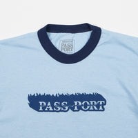 Pass Port Icy Hot Ringer T-Shirt  - Powder Blue / Navy thumbnail