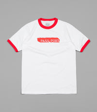 Pass Port Icy Hot Ringer T-Shirt  - White / Red