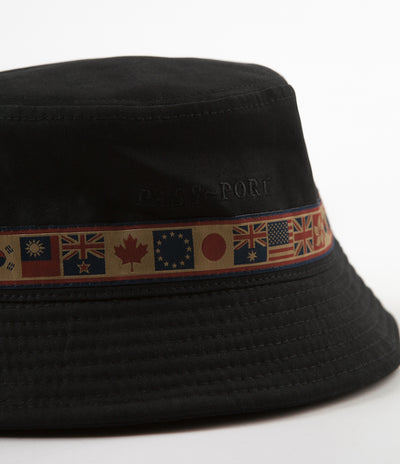 Pass Port Inter Solid Bucket Hat - Black