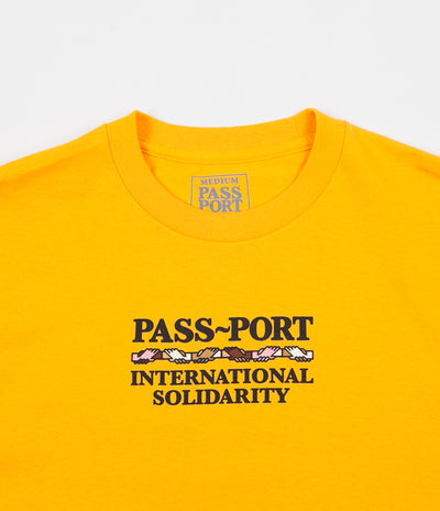 Pass Port Inter Solid T-Shirt  - Gold