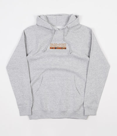 Pass Port International Embroidery Hoodie - Heather Grey