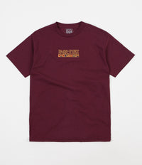 Pass Port International Embroidery T-Shirt - Burgundy