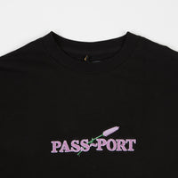 Pass Port Lavender Long Sleeve T-Shirt - Black thumbnail