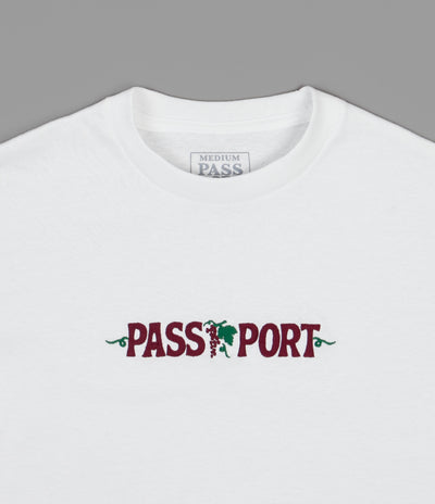 Pass Port Life of Leisure Embroidery T-Shirt - White