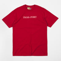 Pass Port Official Embroidered T-Shirt - Cardinal thumbnail