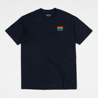 Pass Port Official Repeat Embroidered T-Shirt - Navy thumbnail