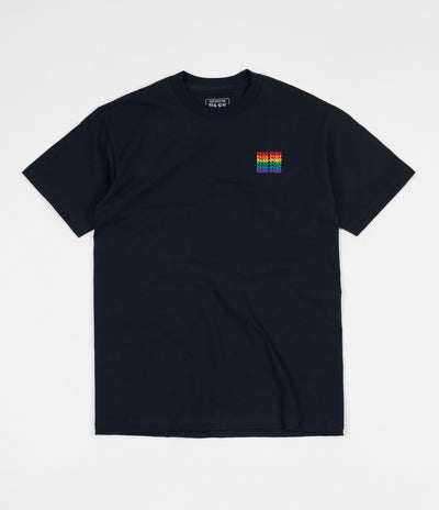 Pass Port Official Repeat Embroidered T-Shirt - Navy