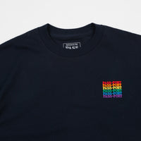 Pass Port Official Repeat Embroidered T-Shirt - Navy thumbnail