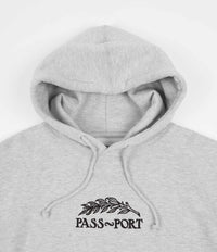 Pass Port Quill Embroidery Hoodie - Grey Heather | Flatspot