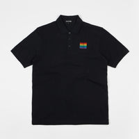 Pass Port Rainbow Repeat Polo Shirt - Black thumbnail