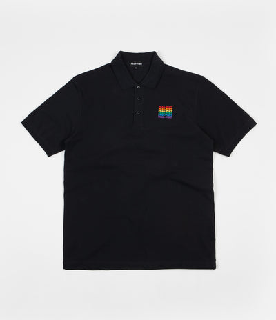 Pass Port Rainbow Repeat Polo Shirt - Black