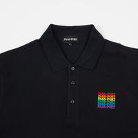 Pass Port Rainbow Repeat Polo Shirt - Black thumbnail