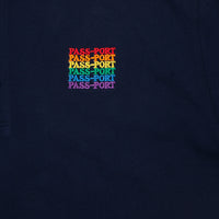 Pass Port Rainbow Repeat Polo Shirt - Navy thumbnail