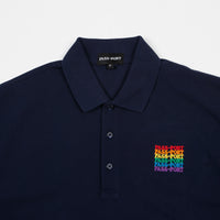 Pass Port Rainbow Repeat Polo Shirt - Navy thumbnail