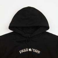 Pass Port Sham Embroidery Hoodie - Black thumbnail