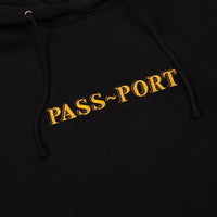 Pass Port Solid Bar Embroidery Hoodie - Black thumbnail