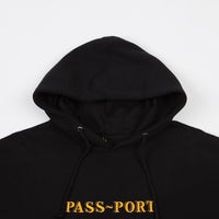 Pass Port Solid Bar Embroidery Hoodie - Black thumbnail