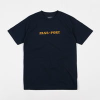 Pass Port Solid Bar Embroidery T-Shirt - Navy thumbnail