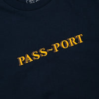 Pass Port Solid Bar Embroidery T-Shirt - Navy thumbnail