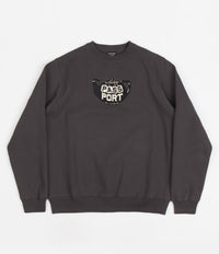 Pass Port Tea Pot Embroidery Crewneck Sweatshirt - Tar | Flatspot