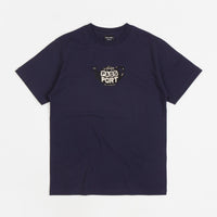 Pass Port Tea Pot Embroidery T-Shirt - Navy thumbnail