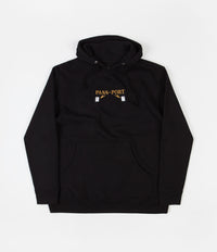 Pass Port Waiter Embroidery Hoodie - Black