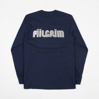 Piilgrim Structure Long Sleeve T-Shirt - Navy Blue / Green thumbnail