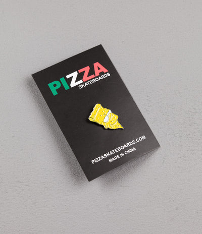 Pizza Skateboards Bart Pin Badge - Yellow