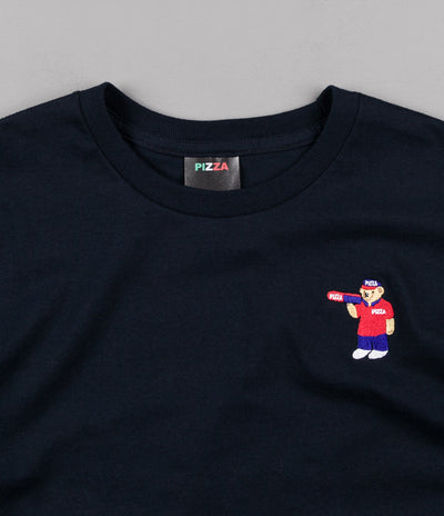 Pizza Skateboards Bear T-Shirt - Navy