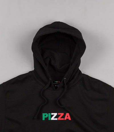 Pizza Skateboards Tri-Colour Logo Hooded Sweatshirt - Black