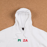 Pizza Skateboards Tri-Colour Logo Hooded Sweatshirt - White thumbnail