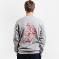 Poetic Collective Doodle Crewneck Sweatshirt
 - Heather Grey thumbnail