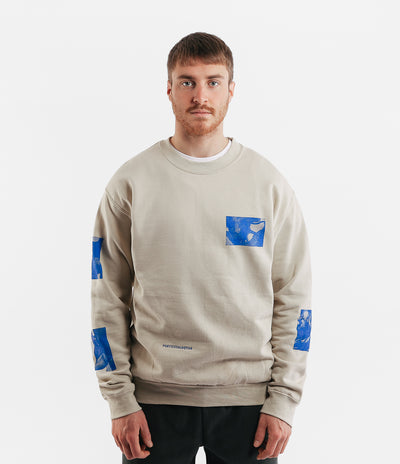 Poetic Collective Fluid Crewneck Sweatshirt - Sand