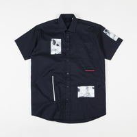 Poetic Collective Fluid Short Sleeve Shirt - Navy thumbnail