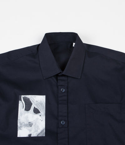 Poetic Collective Fluid Short Sleeve Shirt - Navy